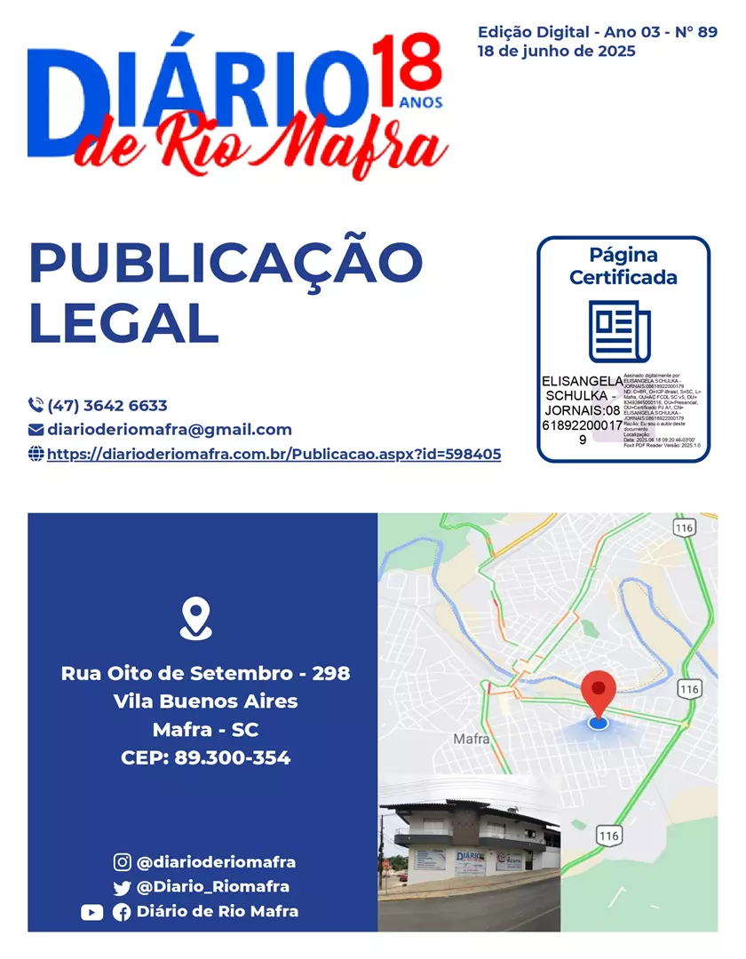 Publicação Legal nº 89